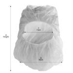 Compact view of full-body disposable PPE suit for hospital and lab use.