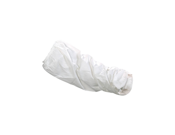 Arm protection sleeve – disposable, chemical-resistant, non-woven PPE.